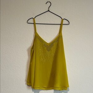 Torrid Yellow Embroidered Cami Top